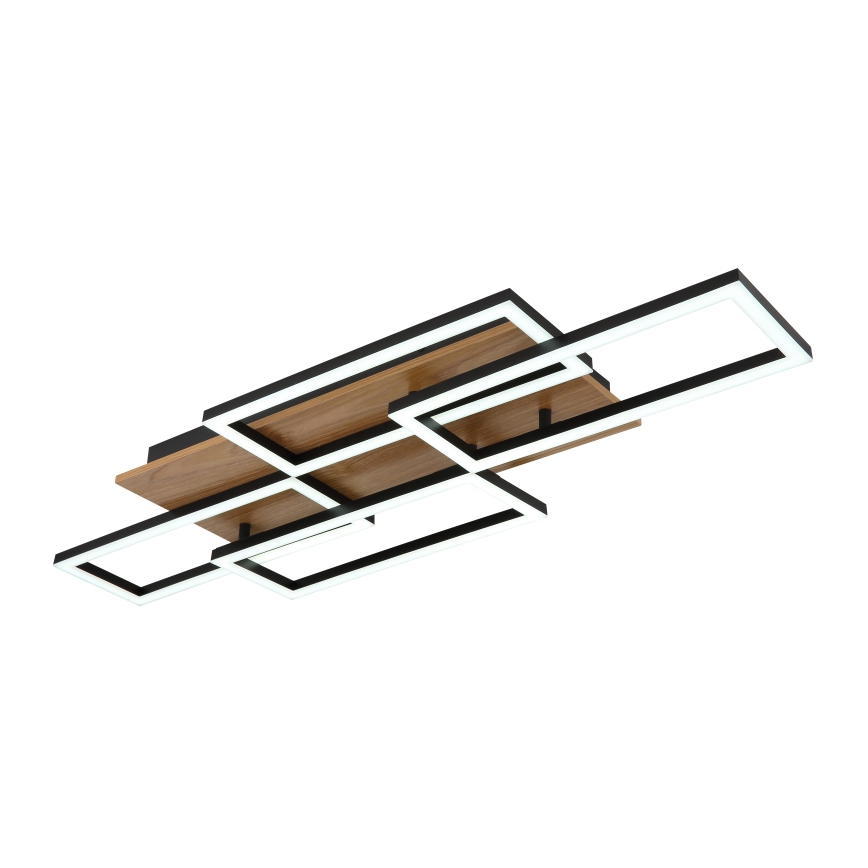Globo - LED Stmívatelné stropní svítidlo LED/40W/230V 2700-6500K 32,5x87,5 cm hnědá/černá + dálkové ovládání