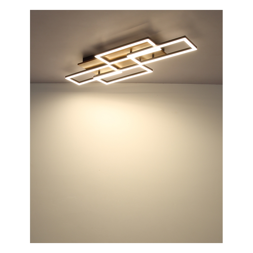 Globo - LED Stmívatelné stropní svítidlo LED/40W/230V 2700-6500K 32,5x87,5 cm hnědá/černá + dálkové ovládání