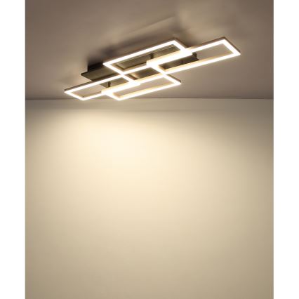 Globo - LED Stmívatelné stropní svítidlo LED/40W/230V 2700-6500K 32,5x87,5 cm černá + dálkové ovládání