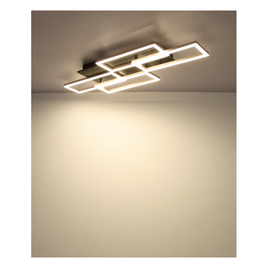 Globo - LED Stmívatelné stropní svítidlo LED/40W/230V 2700-6500K 32,5x87,5 cm černá + dálkové ovládání