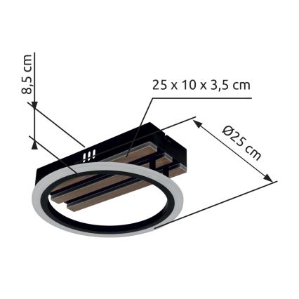 Globo - LED Stropní svítidlo LED/10W/230V 3000/4200/6000K
