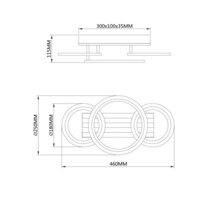 Globo - LED Stropní svítidlo LED/21W/230V 3000/4200/6000K