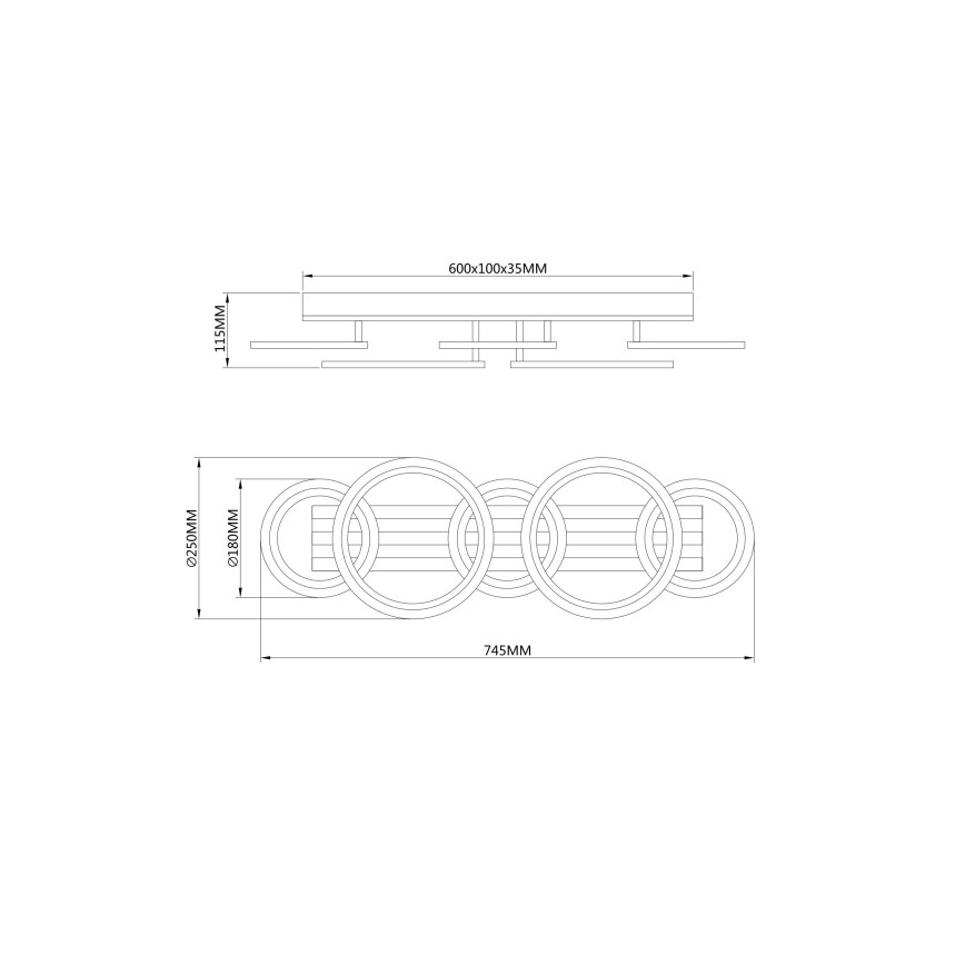 Globo - LED Stropní svítidlo LED/34W/230V 3000/4200/600K