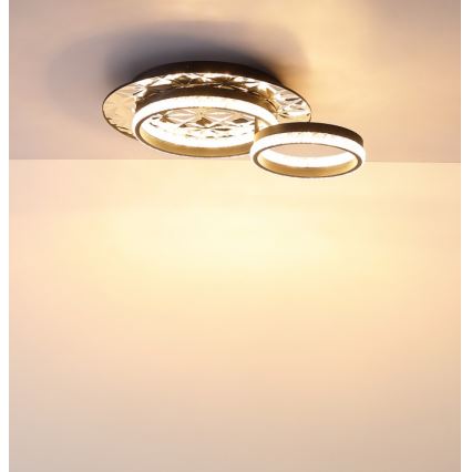 Globo - LED Stropní svítidlo LED/24W/230V 3000K 40x50,5 cm černá/lesklý chrom