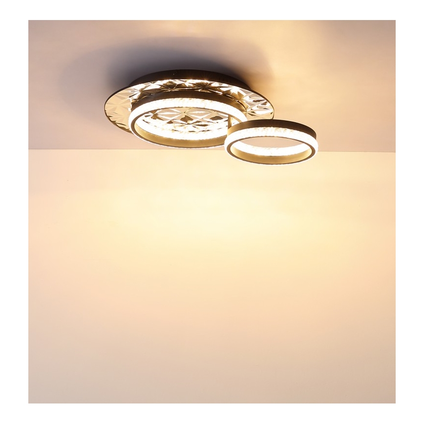 Globo - LED Stropní svítidlo LED/24W/230V 3000K 40x50,5 cm černá/lesklý chrom