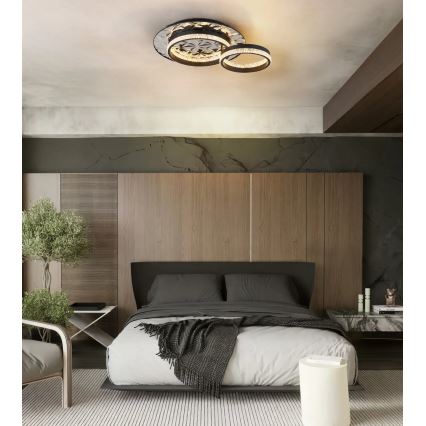 Globo - LED Stropní svítidlo LED/24W/230V 3000K 40x50,5 cm černá/lesklý chrom