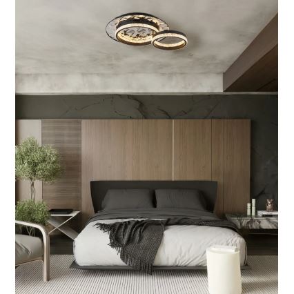 Globo - LED Stropní svítidlo LED/24W/230V 3000K 40x50,5 cm černá/lesklý chrom