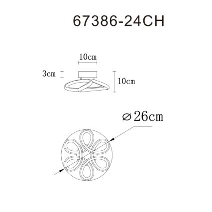 Globo - LED Stropní svítidlo LED/24W/230V 2700/4000/6000K pr. 26 cm zlatá