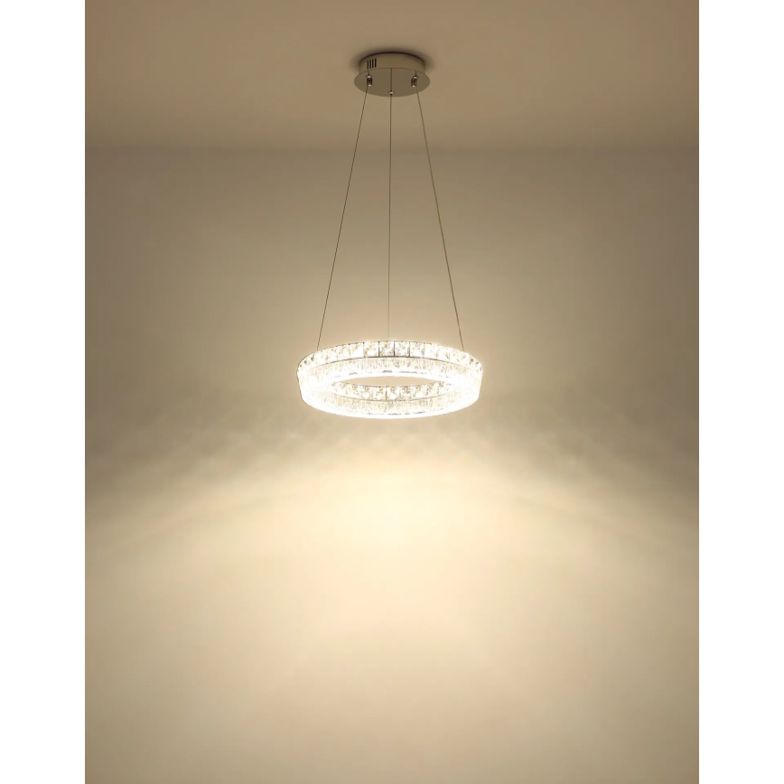Globo - LED Stmívatelný lustr na lanku LED/24W/230V 2700-6000K čirá + dálkové ovládání