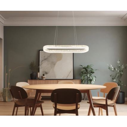 Globo - LED Stmívatelný lustr na lanku LED/40W/230V 2700-6000K čirá + dálkové ovládání