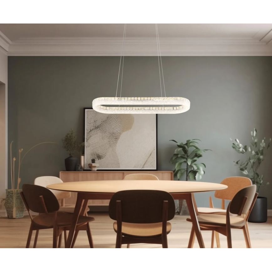 Globo - LED Stmívatelný lustr na lanku LED/40W/230V 2700-6000K čirá + dálkové ovládání