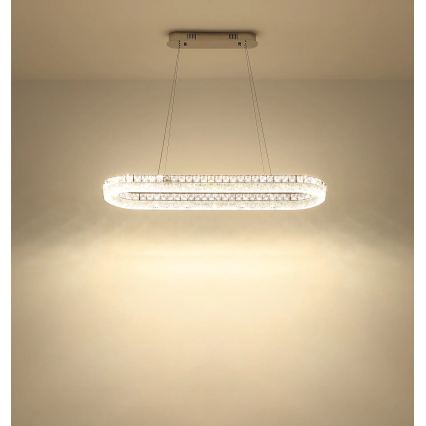 Globo - LED Stmívatelný lustr na lanku LED/40W/230V 2700-6000K čirá + dálkové ovládání