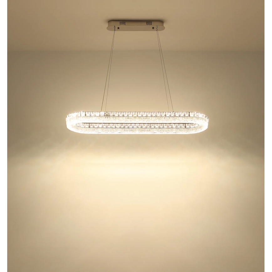 Globo - LED Stmívatelný lustr na lanku LED/40W/230V 2700-6000K čirá + dálkové ovládání