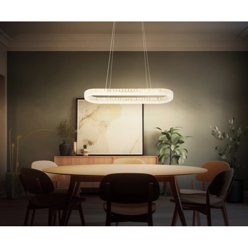 Globo - LED Stmívatelný lustr na lanku LED/40W/230V 2700-6000K čirá + dálkové ovládání