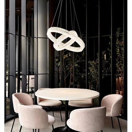 Globo - LED Stmívatelný lustr na lanku LED/60W/230V 2700-6000K čirá + dálkové ovládání