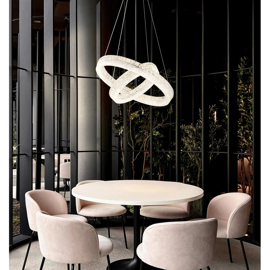 Globo - LED Stmívatelný lustr na lanku LED/60W/230V 2700-6000K čirá + dálkové ovládání