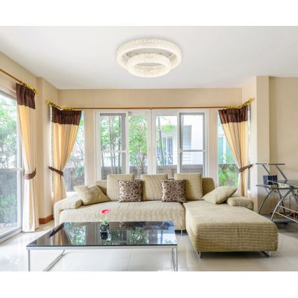 Globo - LED Stmívatelné stropní svítidlo LED/60W/230V 2700-6000K čirá + dálkové ovládání