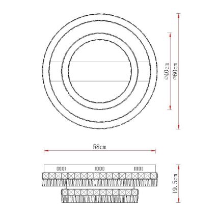 Globo - LED Stmívatelné stropní svítidlo LED/60W/230V 2700-6000K čirá + dálkové ovládání