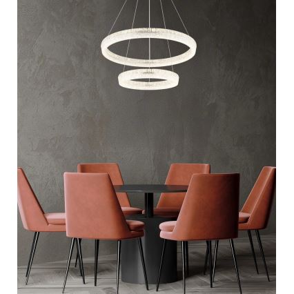 Globo - LED Stmívatelný lustr na lanku LED/72W/230V 2700-6000K čirá + dálkové ovládání