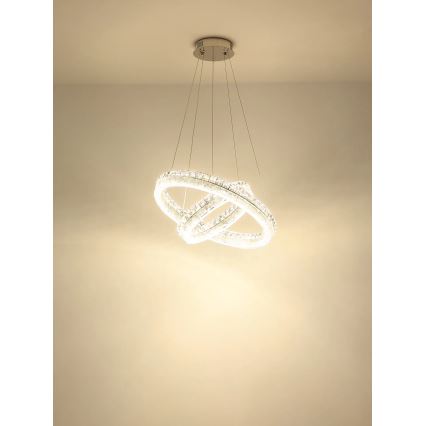Globo - LED Stmívatelný lustr na lanku LED/72W/230V 2700-6000K čirá + dálkové ovládání