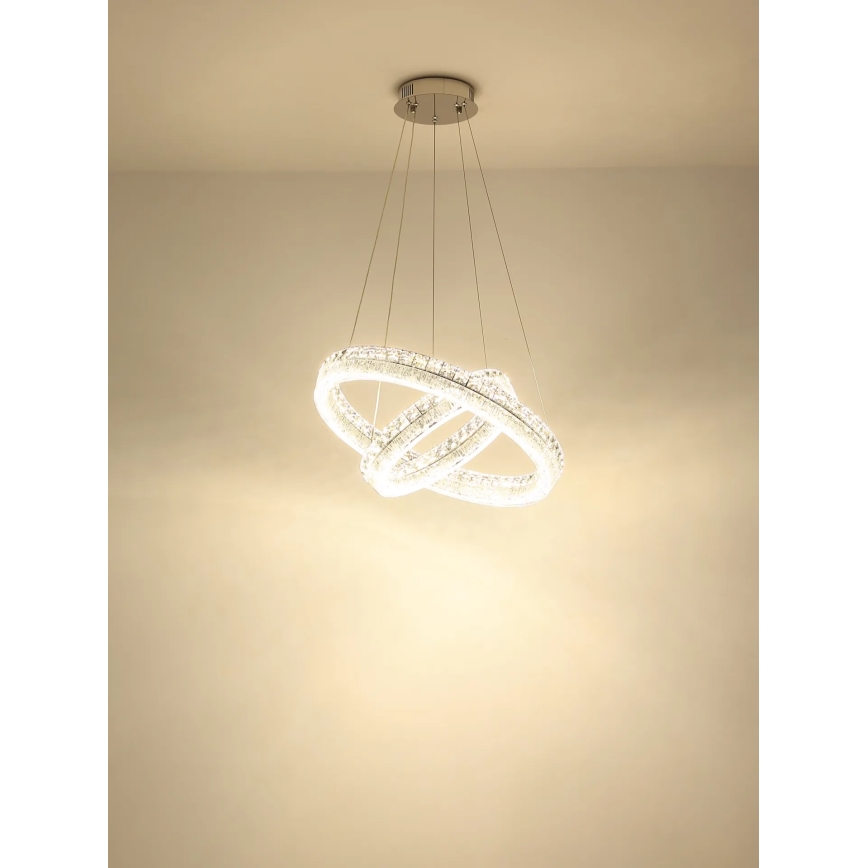 Globo - LED Stmívatelný lustr na lanku LED/72W/230V 2700-6000K čirá + dálkové ovládání
