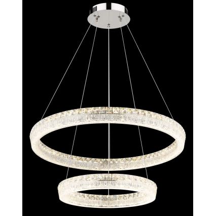 Globo - LED Stmívatelný lustr na lanku LED/72W/230V 2700-6000K čirá + dálkové ovládání