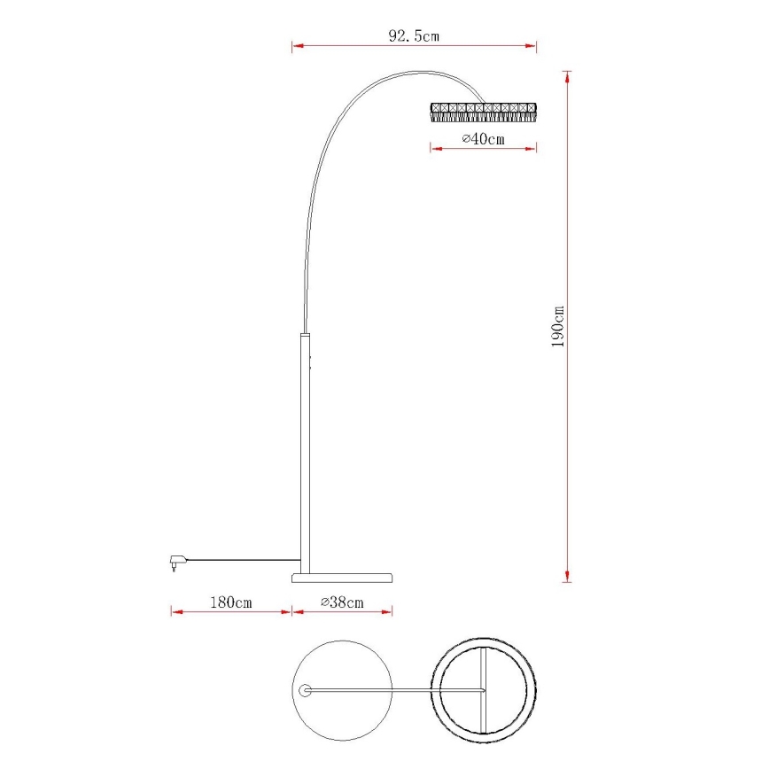 Globo - LED Stmívatelná stojací lampa LED/35W/230V 3000/4000/6000K