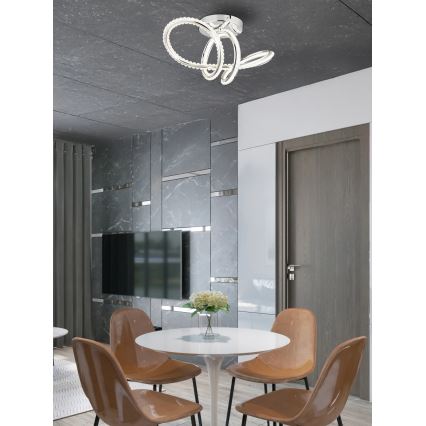 Globo - LED Stmívatelné stropní svítidlo LED/40W/230V 2700-6000K lesklý chrom + dálkové ovládání