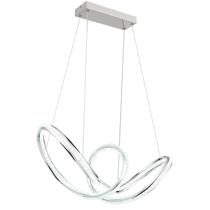 Globo - LED Stmívatelný lustr na lanku LED/45W/230V 2700-6000K lesklý chrom + dálkové ovládání