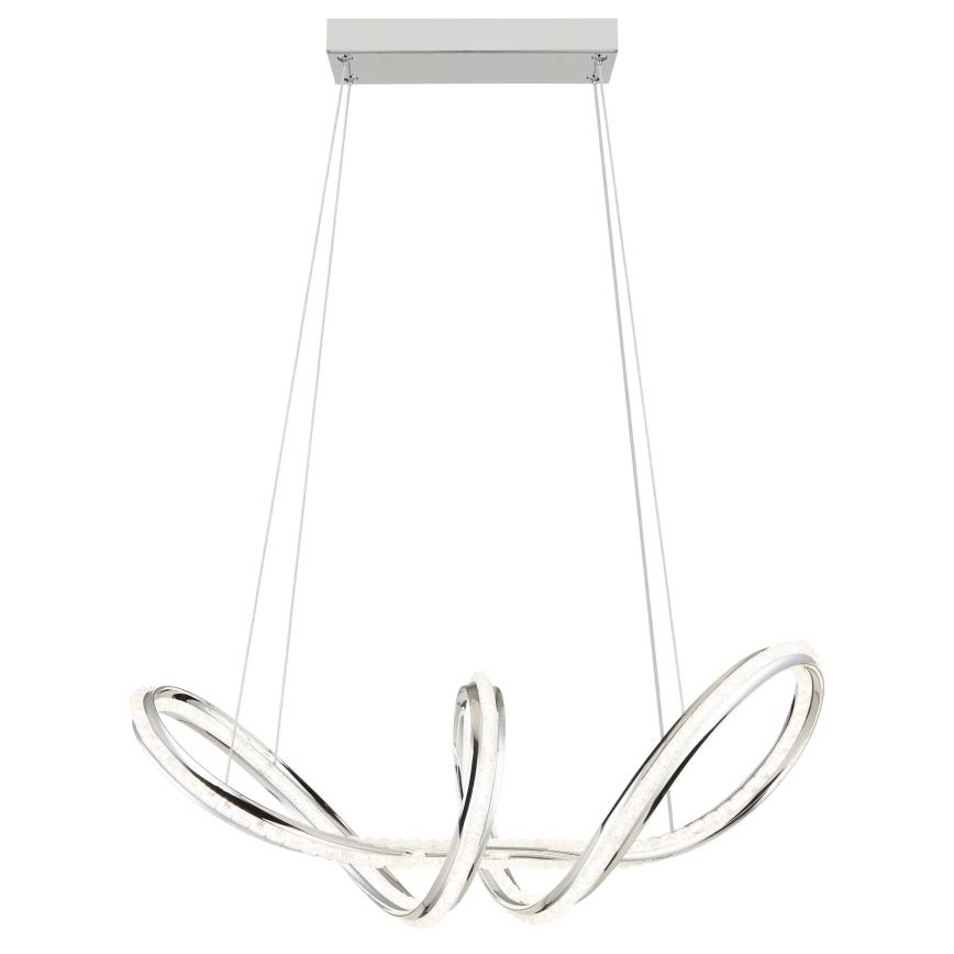 Globo - LED Stmívatelný lustr na lanku LED/45W/230V 2700-6000K lesklý chrom + dálkové ovládání