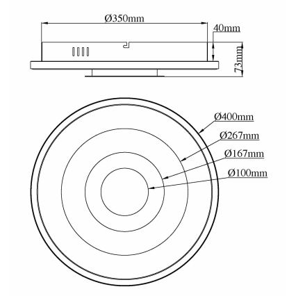 Globo - LED Stropní svítidlo LED/30W/230V 3000/4000/6000K pr. 40 cm