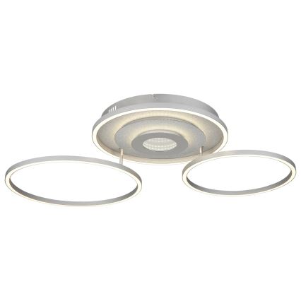 Globo - LED Stmívatelné stropní svítidlo LED/40W/230V 2700-6500K 57x99,2 cm stříbrná + dálkové ovládání