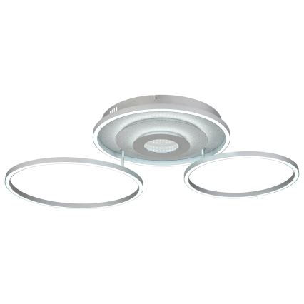 Globo - LED Stmívatelné stropní svítidlo LED/40W/230V 2700-6500K 57x99,2 cm stříbrná + dálkové ovládání