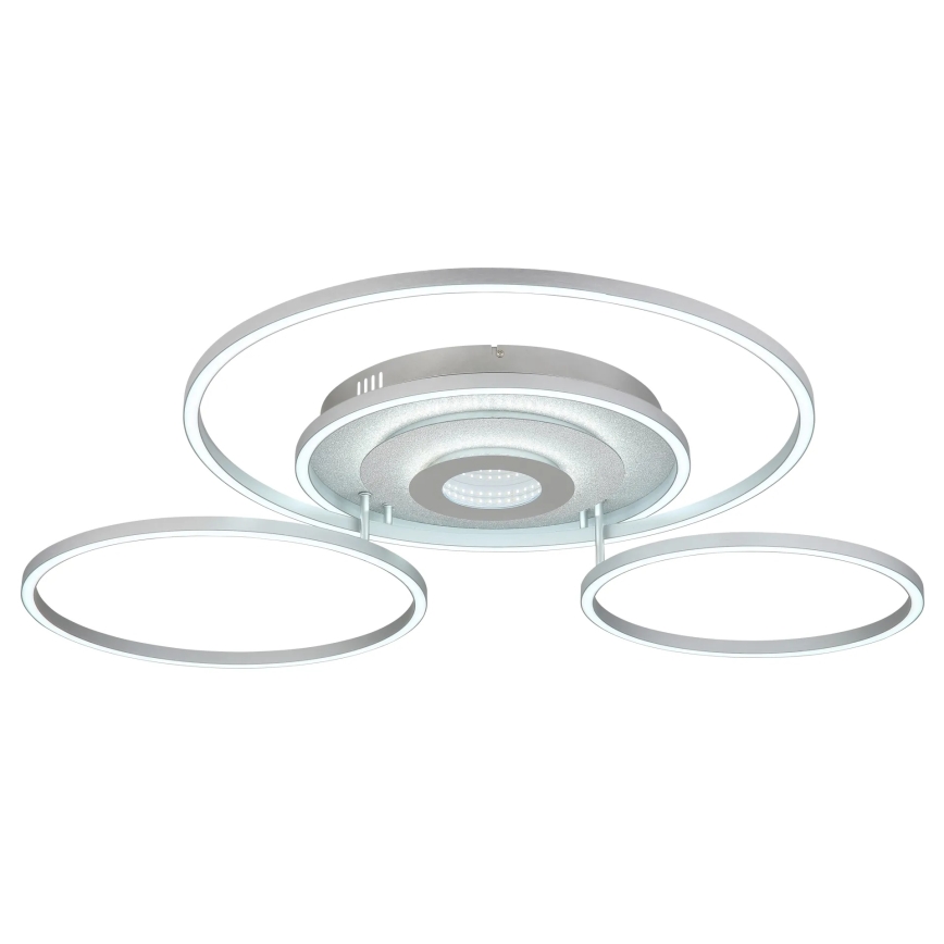 Globo - LED Stmívatelné stropní svítidlo LED/60W/230V 2700-6500K 80,8x99,2 cm stříbrná + dálkové ovládání