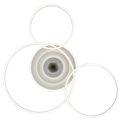 Globo - LED Stmívatelné stropní svítidlo LED/60W/230V 2700-6500K 80,8x99,2 cm stříbrná + dálkové ovládání