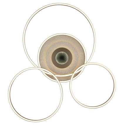 Globo - LED Stmívatelné stropní svítidlo LED/60W/230V 2700-6500K 80,8x99,2 cm hnědá + dálkové ovládání