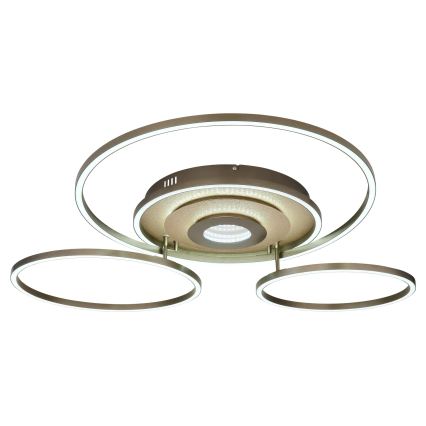 Globo - LED Stmívatelné stropní svítidlo LED/60W/230V 2700-6500K 80,8x99,2 cm mosaz + dálkové ovládání