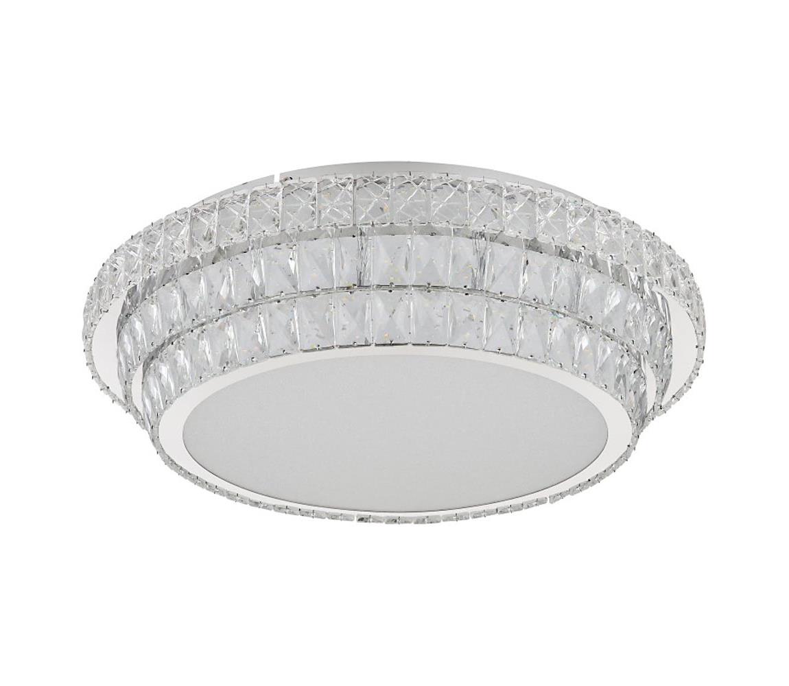 Globo 68157-58- LED Stmív stropní svít KLARA 58W/230V 2700-6000K pr.60cm bílá+DO 68157-58 Čirá,Lesklý chrom