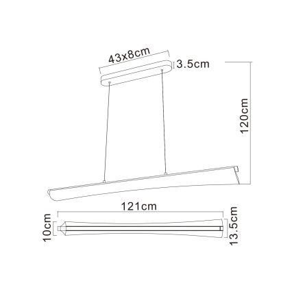 Globo - LED Lustr na lanku LED/36W/230V 2700/4000/6000K