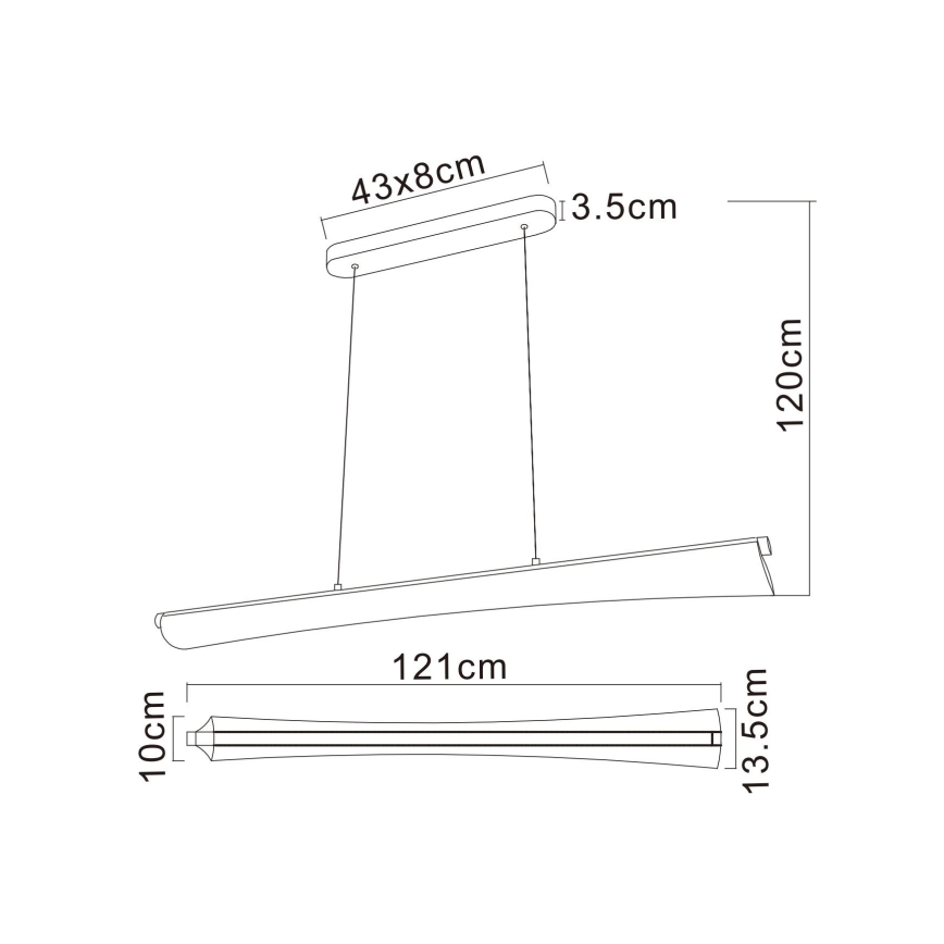 Globo - LED Lustr na lanku LED/36W/230V 2700/4000/6000K