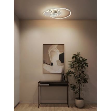 Globo - LED Stmívatelné stropní svítidlo LED/24W/230V 2700-6500K stříbrná + dálkové ovládání