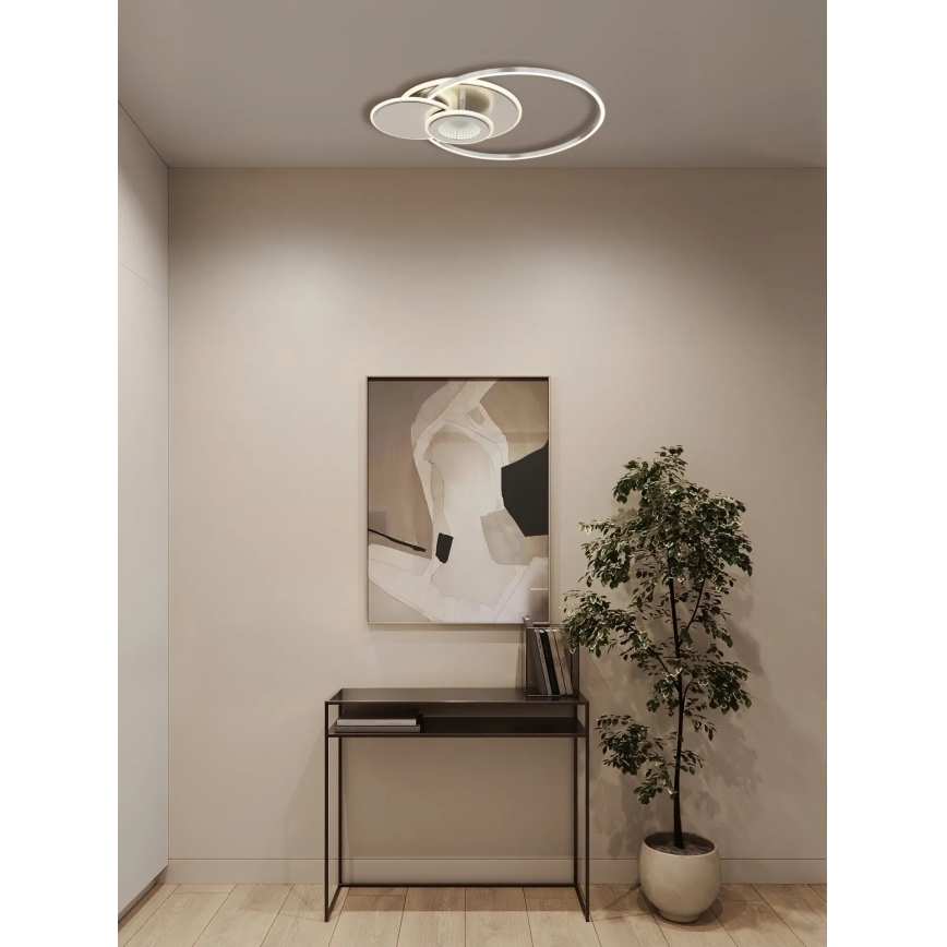 Globo - LED Stmívatelné stropní svítidlo LED/24W/230V 2700-6500K stříbrná + dálkové ovládání