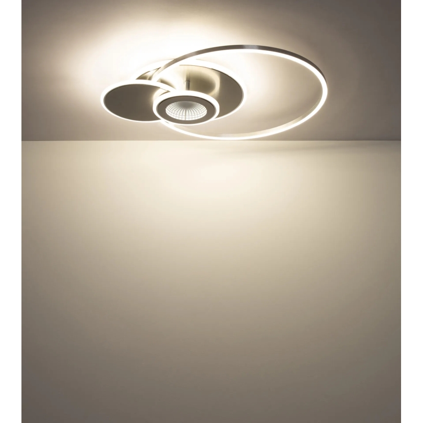 Globo - LED Stmívatelné stropní svítidlo LED/24W/230V 2700-6500K stříbrná + dálkové ovládání
