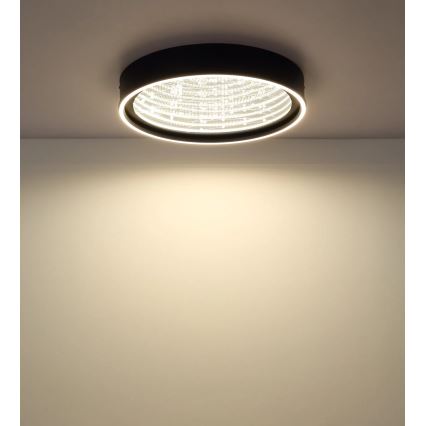 Globo - LED Stmívatelné stropní svítidlo LED/40W/230V 2700-6500K pr. 51,5 cm černá + dálkové ovládání