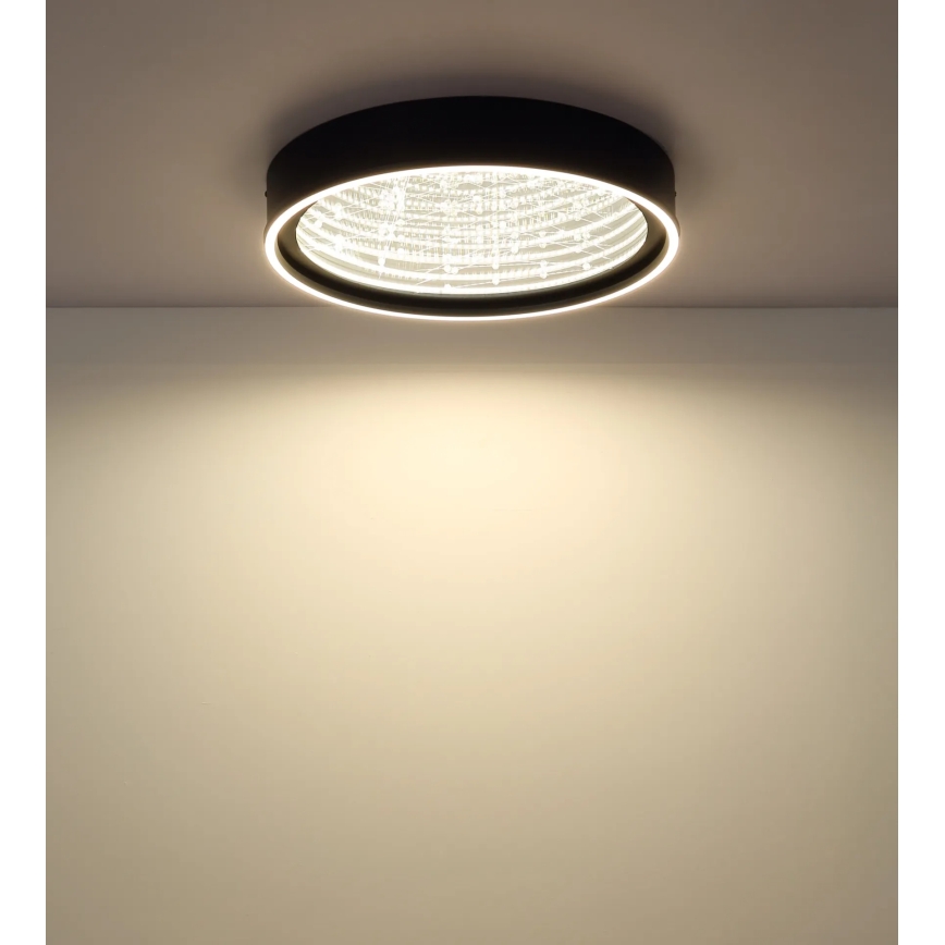 Globo - LED Stmívatelné stropní svítidlo LED/40W/230V 2700-6500K pr. 51,5 cm černá + dálkové ovládání