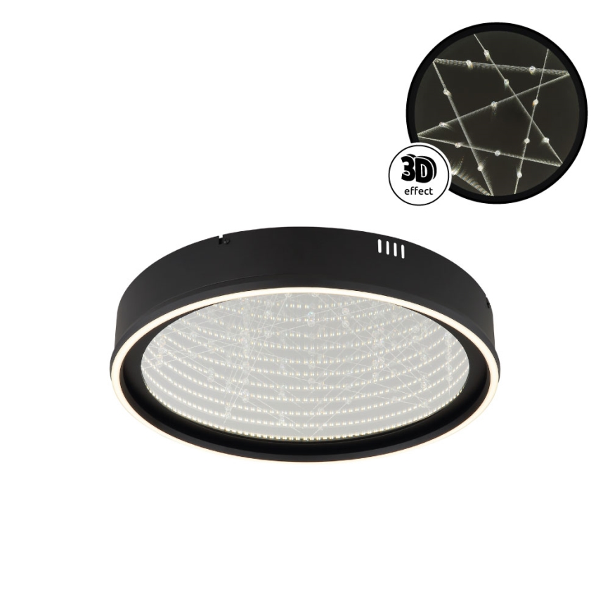 Globo - LED Stmívatelné stropní svítidlo LED/40W/230V 2700-6500K pr. 51,5 cm černá + dálkové ovládání
