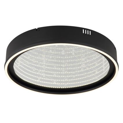 Globo - LED Stmívatelné stropní svítidlo LED/40W/230V 2700-6500K pr. 51,5 cm černá + dálkové ovládání