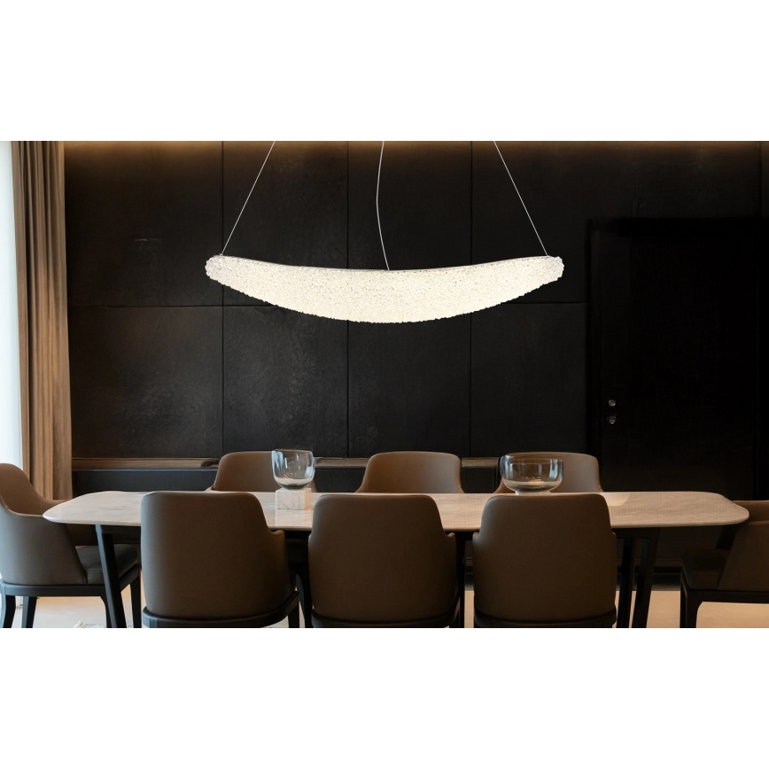 Globo - LED Stmívatelný lustr na lanku LED/40W/230V 2700-6000K lesklý chrom + dálkové ovládání