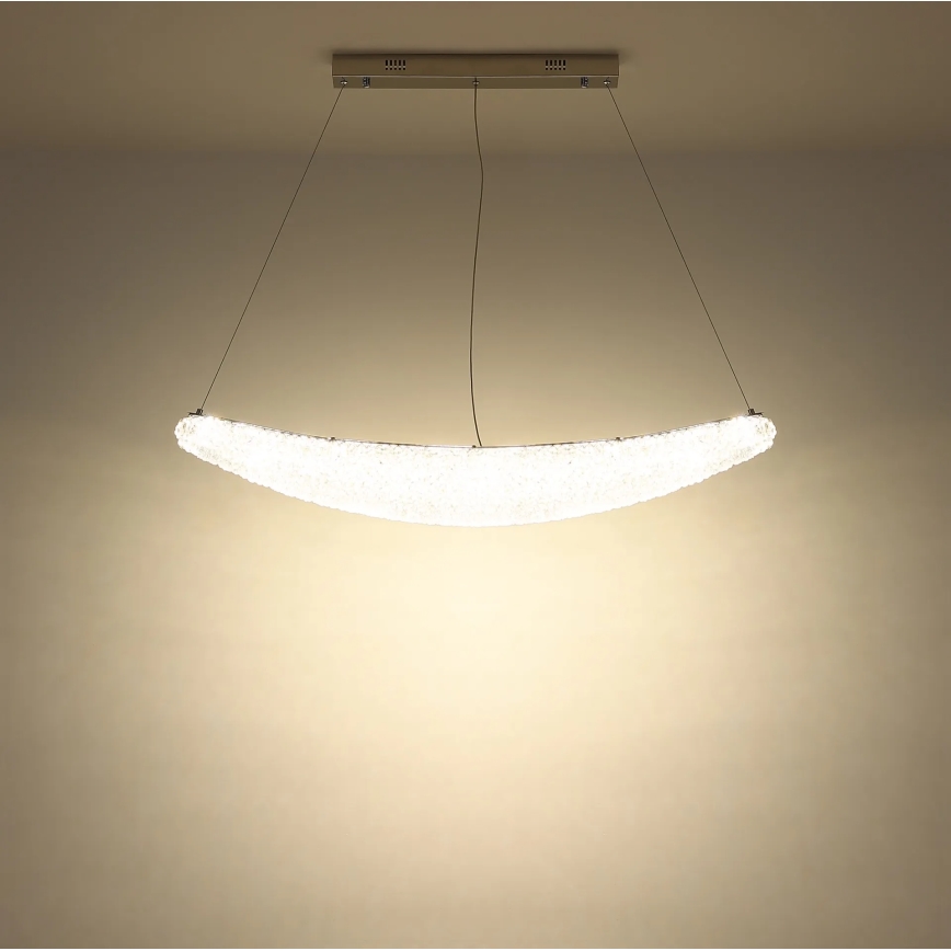 Globo - LED Stmívatelný lustr na lanku LED/40W/230V 2700-6000K lesklý chrom + dálkové ovládání
