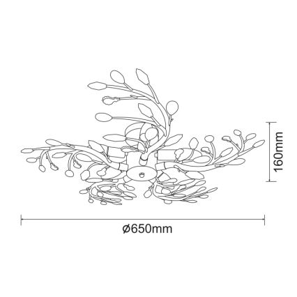 Globo - Přisazený lustr 5xE14/40W/230V